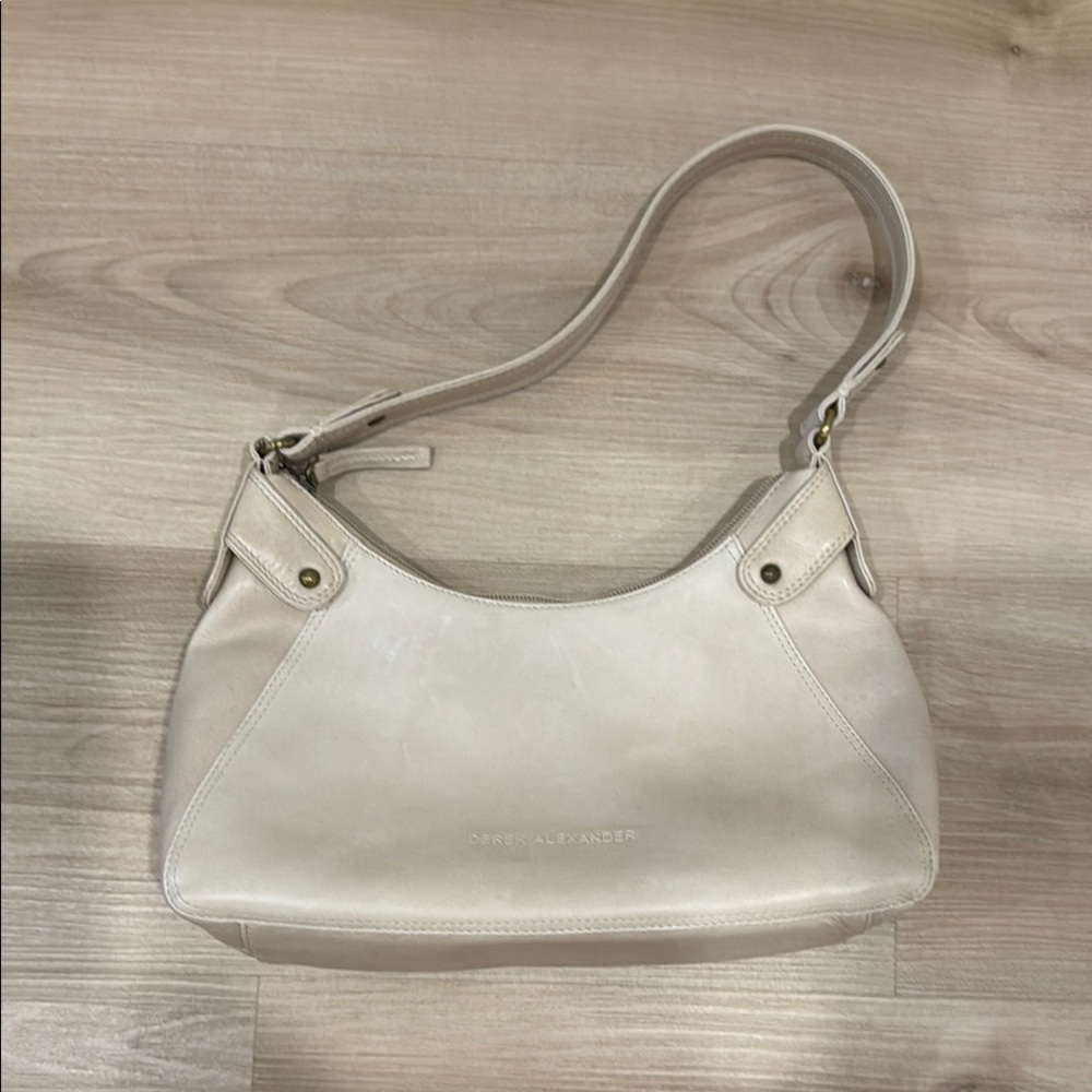 Derek Alexander leather Cream Shoulder Bag